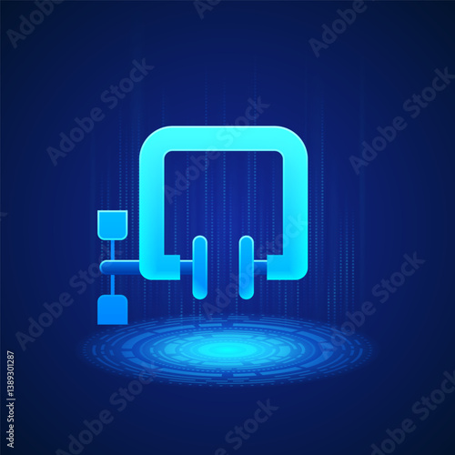 Precision Clamp Icon: A clamp symbolizing control, precision, stability, and fastening. Ideal for representing tools, machinery, and engineering concepts in digital and print media.