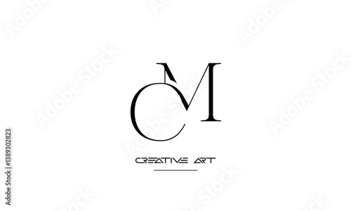 MC, CM, M, C abstract letters logo monogram