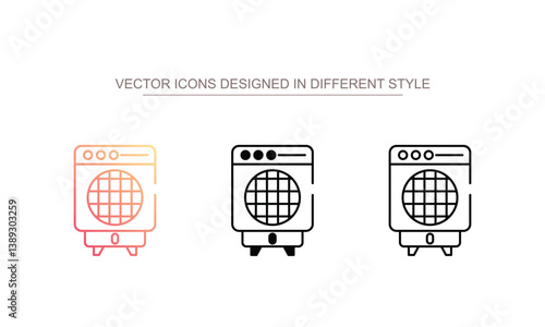 Air Cooler icon design with white background stock illustration