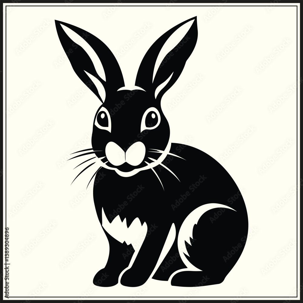 Fototapeta premium Rabbit Silhouette, Forest