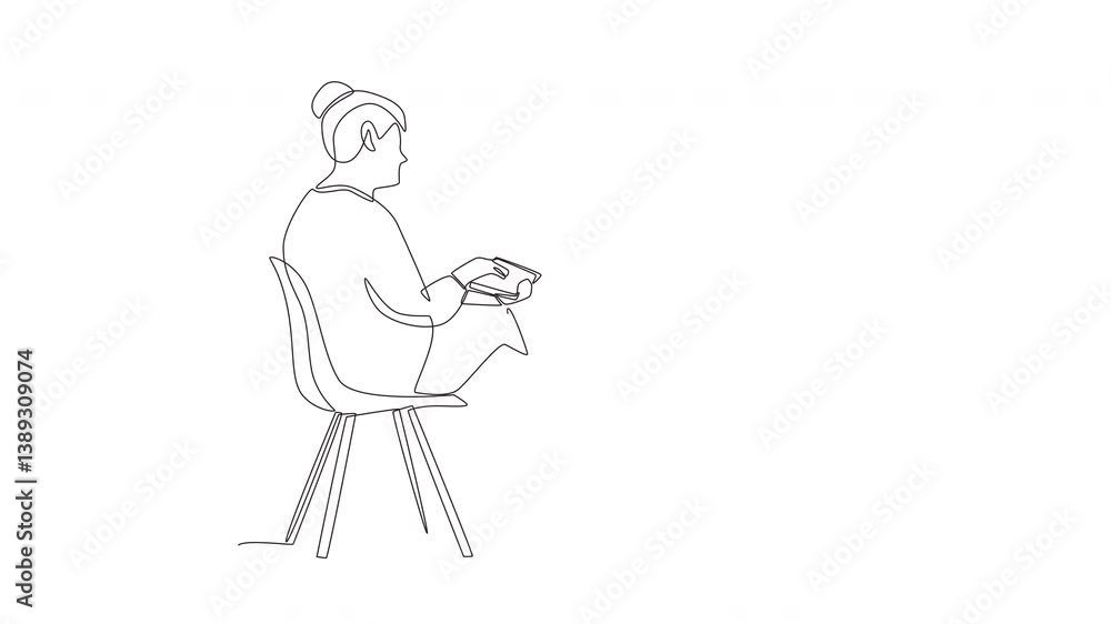 Animated talk therapy consultations concept one-line drawing Animated talk therapy consultations concept one-line drawing