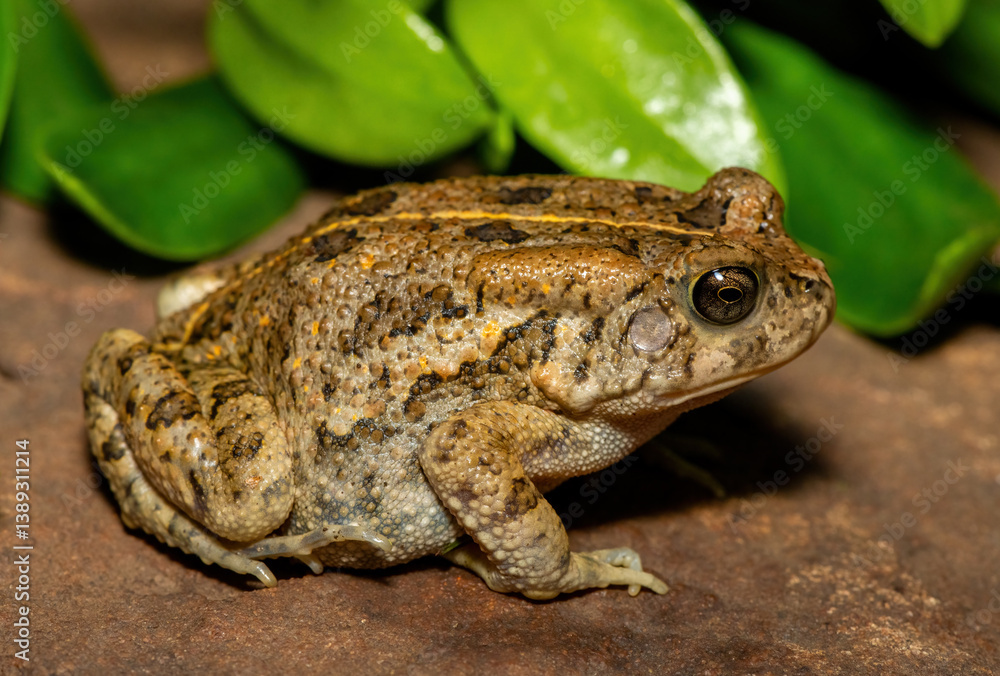 A beautiful guttural toad (Sclerophrys gutturalis), also known as a African common toad, in the wild in KwaZulu-Natal, South Africa A beautiful guttural toad (Sclerophrys gutturalis), also known as a African common toad, in the wild in KwaZulu-Natal, South Africa