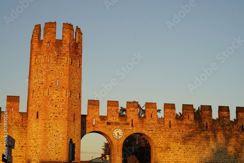 XX Settembre Gate in the walls of Montagnana, Veneto, Italy