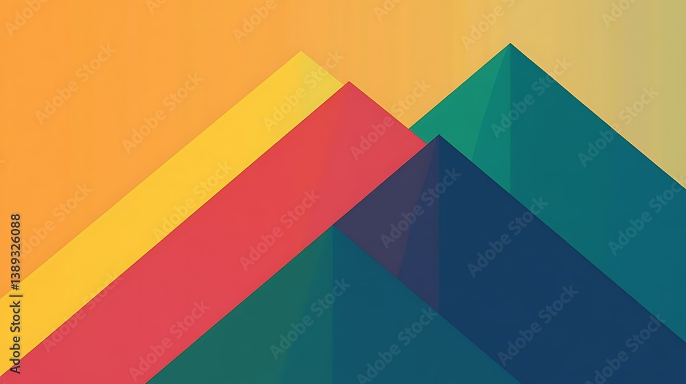 Abstract geometric mountain landscape. (5) Abstract geometric mountain landscape. (5)