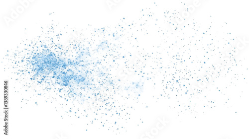 Abstract Blue Glitter Splash On Black Transparent Background Illustration