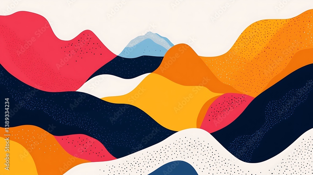 Abstract colorful landscape illustration. Abstract colorful landscape illustration.