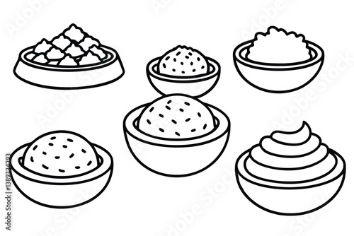 Humus Line Art Illustration Creative Design for Modern Artwork  