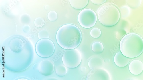 Wallpaper Mural Abstract pastel green and blue bubbles background. Torontodigital.ca