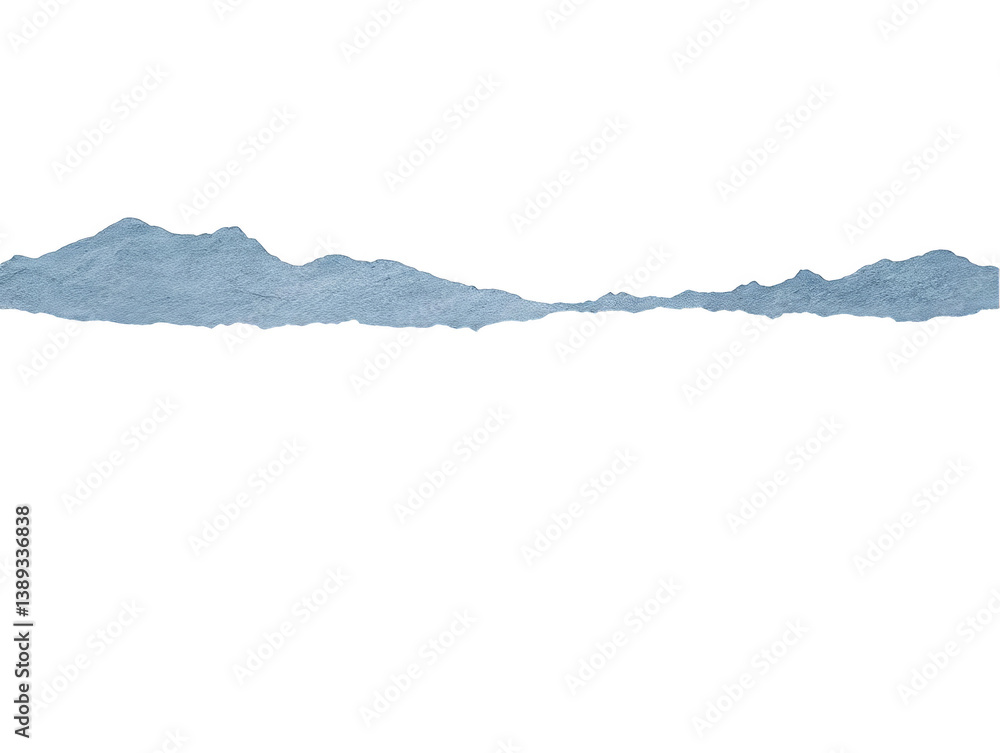 Obraz premium Abstract Blue Mountain Line Illustration On A Transparent Background