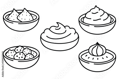 Humus Line Art Illustration Simple Drawing for Artistic Expression 