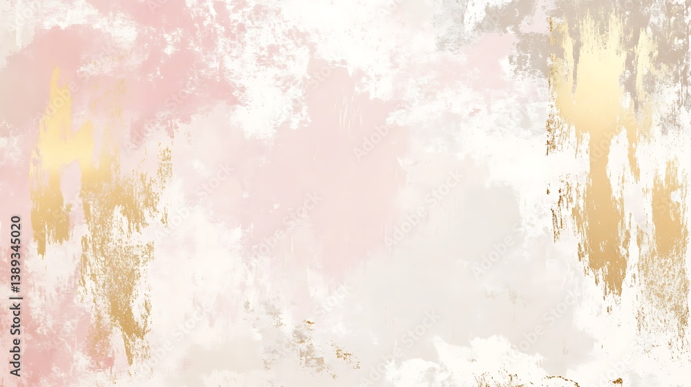 Fototapeta premium Abstract pink, gold, and white marble texture.