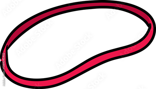 Illustration of rubber band
