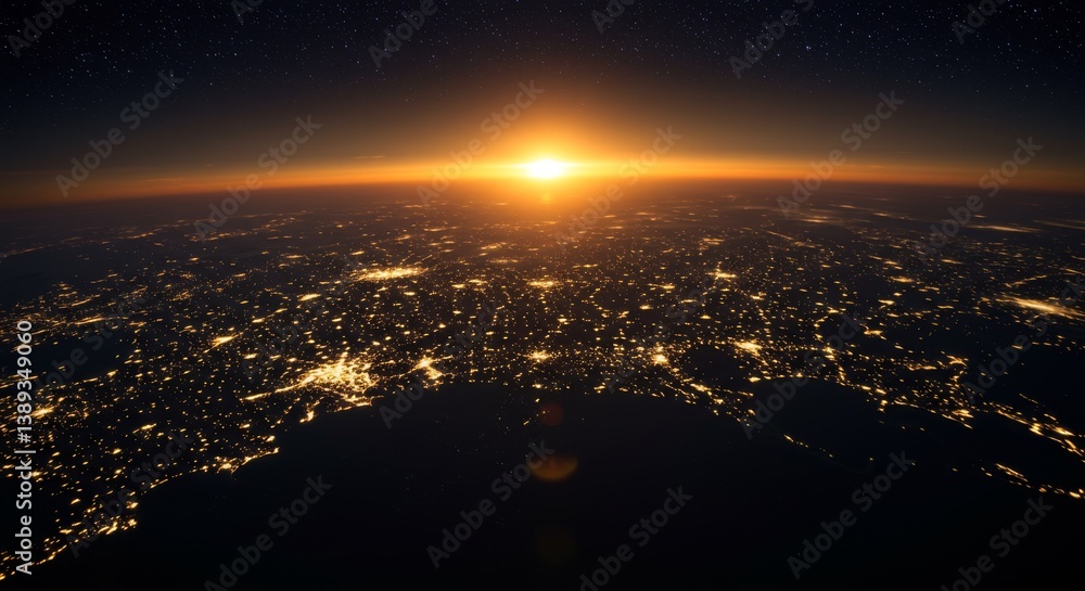 City Lights at Sunrise - A breathtaking view of city lights at sunrise, symbolizing hope, progress, connection, ambition, and the future City Lights at Sunrise - A breathtaking view of city lights at sunrise, symbolizing hope, progress, connection, ambition, and the future