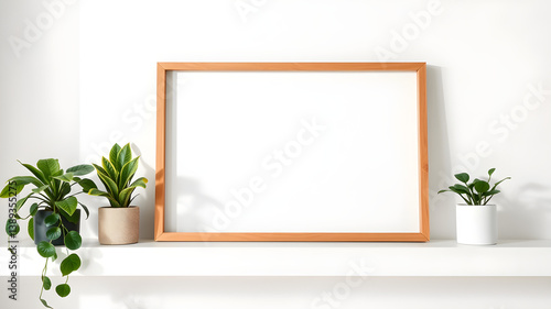 Minimalist frame with plant decor