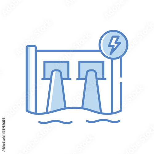 Hydroelectric  Vector icon