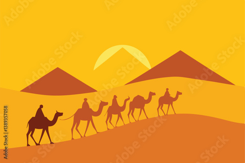 camels and pyramids