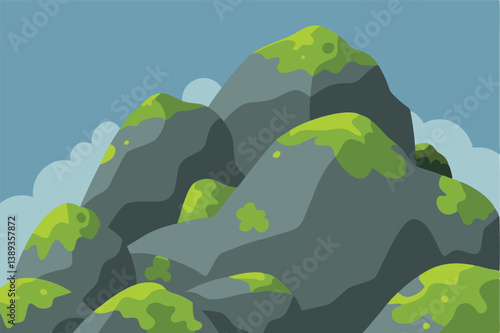 mountain landscape vector illustration