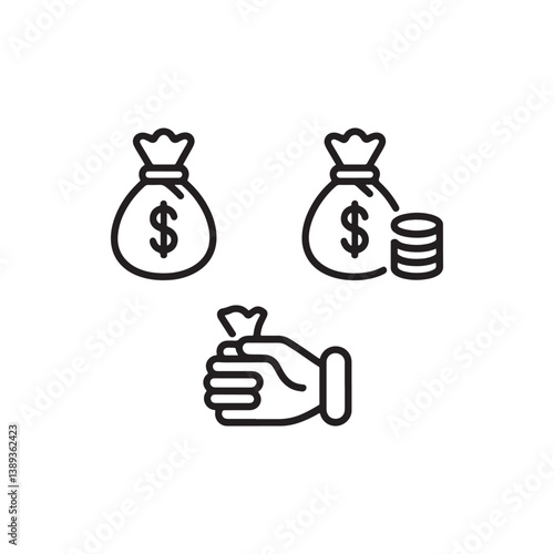 Earn money vectors icon Eps