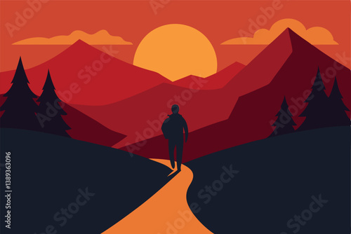 landscape with mountains