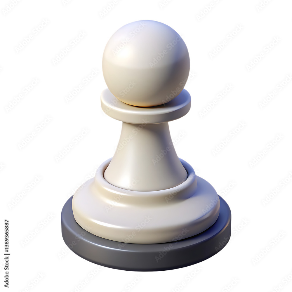 3D Chess Pawn Piece Render – Isolated PNG on Transparent Background 3D Chess Pawn Piece Render – Isolated PNG on Transparent Background