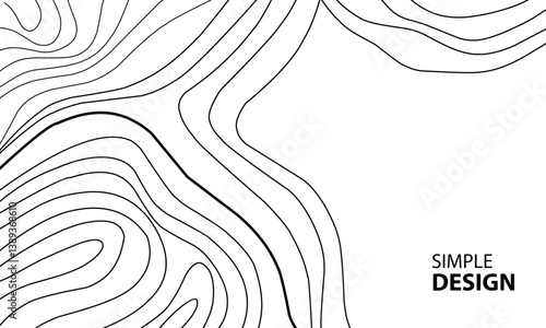 simple wave line background topography design