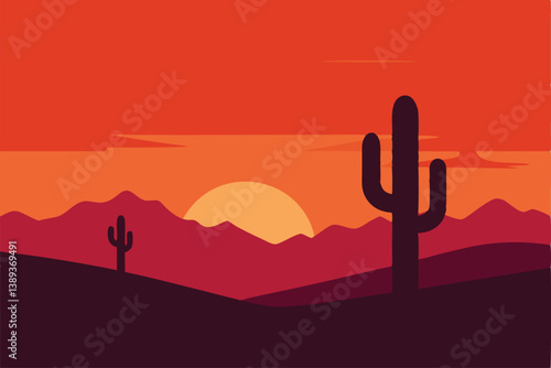 desert landscape with cactus