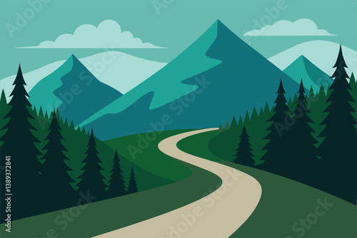 mountain road in the mountains