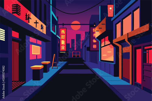 street in the night city