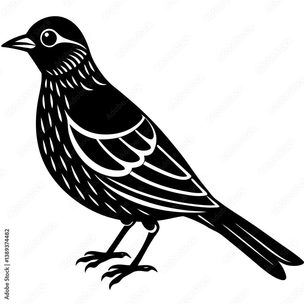 Obraz premium vector illustration of a bird