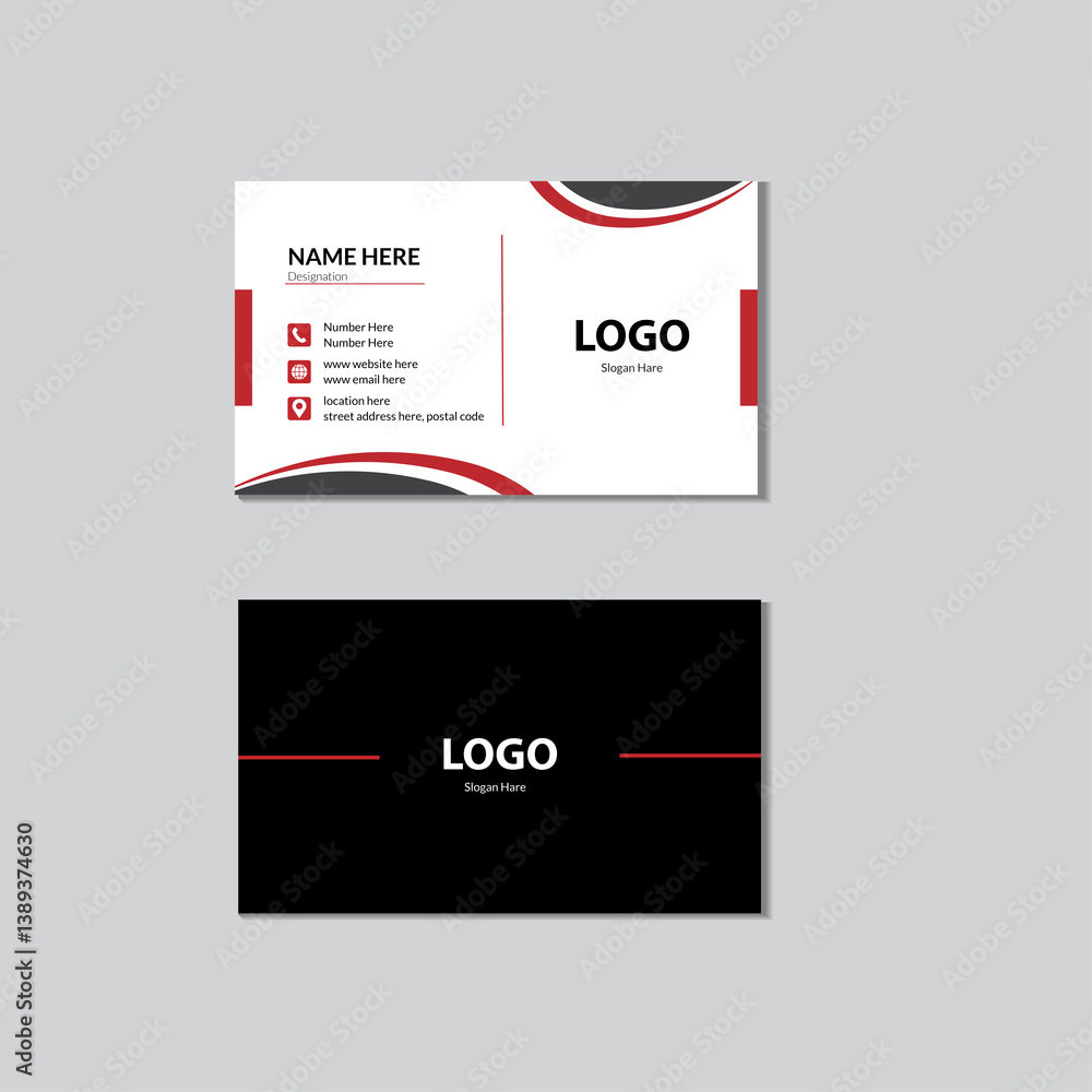 Modern and clean business card design template Modern and clean business card design template