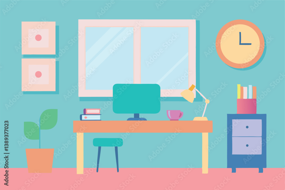 custom made wallpaper toronto digitalvector illustration of a living room with furniture