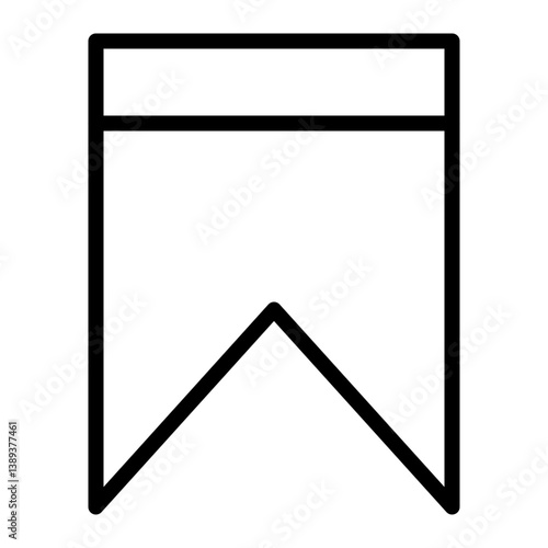 Book Marked Vector Line Icon Design