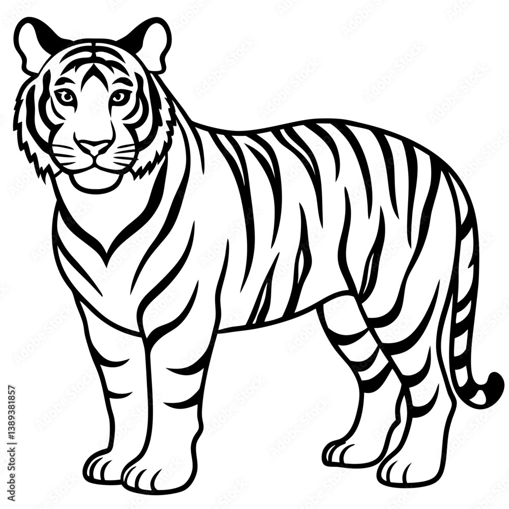Obraz premium white tiger vector