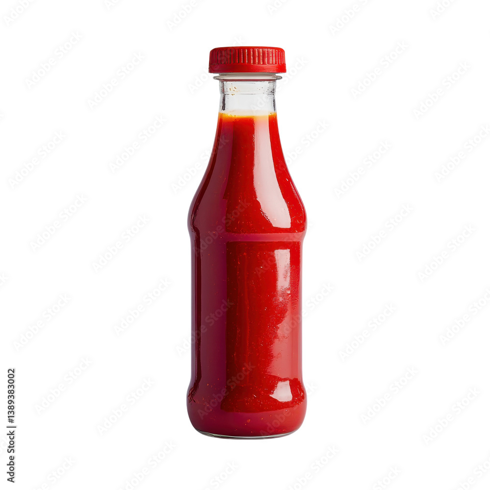 Ketchup bottle isolated on transparent background Ketchup bottle isolated on transparent background