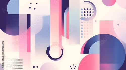 Abstract geometric pastel shapes background. (1)