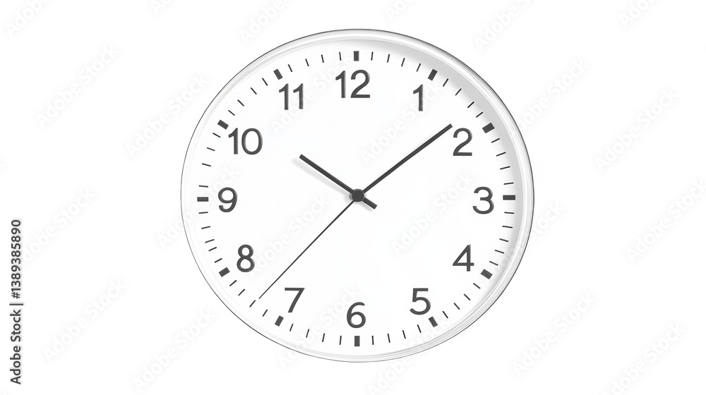 Isolated White Clock Illustration On Transparent Black Background Isolated White Clock Illustration On Transparent Black Background
