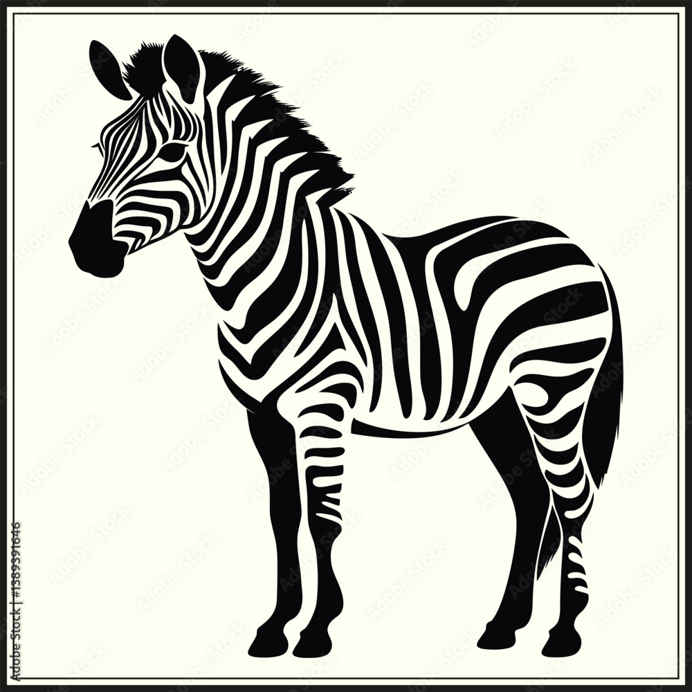 Obraz premium Zebra Silhouette, Animal