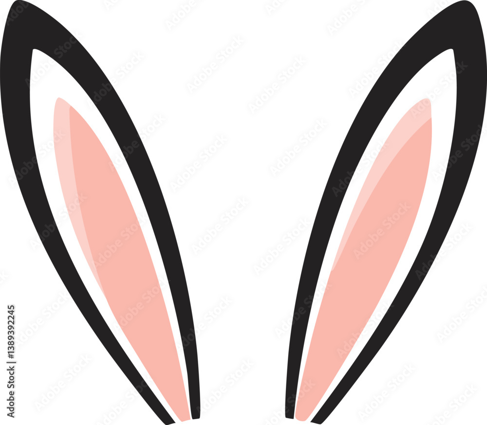 Fototapeta premium Bunny Ears Easter Vector