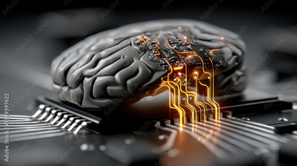 Exploring the connection between ai brains and cybersecurity through glowing circuits Exploring the connection between ai brains and cybersecurity through glowing circuits