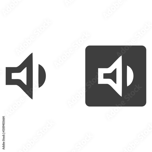 Low volume icon speaker, sound, volume icon set , low and height level volume speaker icon. voice, audio, low sound icons in flat style for media player app and website 