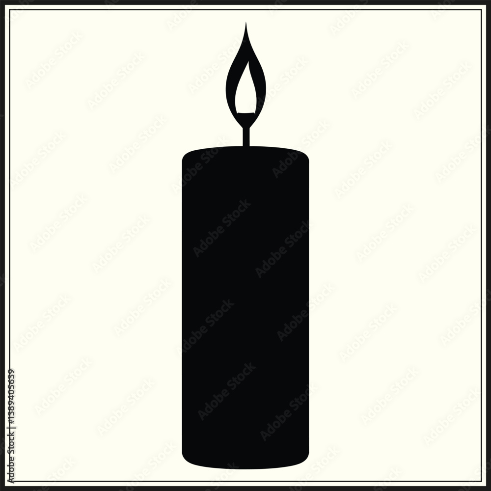 Candle Silhouette, Light Candle Silhouette, Light