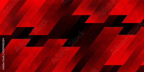 Red halftone dots blue color pattern gradient grunge texture background. Dot pop art comic sport style vector illustration. Eps10