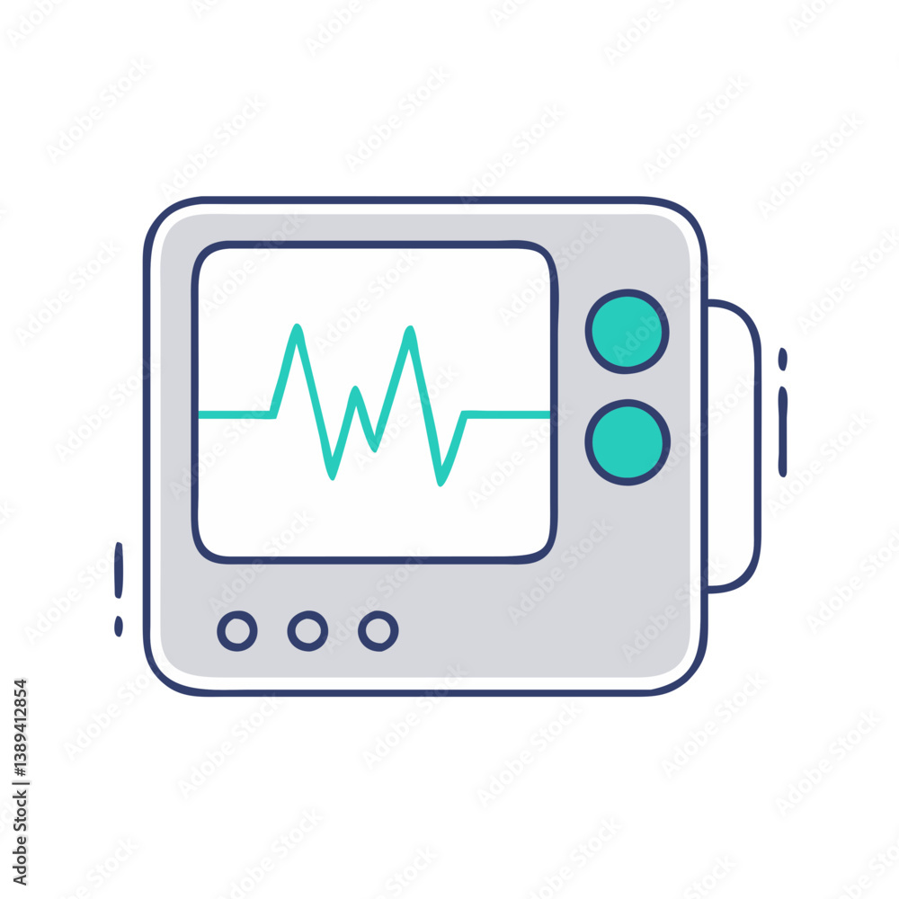 A digital ECG monitor displaying a heart rate waveform, symbolizing medical technology, healthcare diagnostics, patient monitoring, and the importance of medical equipment in healthcare settings. A digital ECG monitor displaying a heart rate waveform, symbolizing medical technology, healthcare diagnostics, patient monitoring, and the importance of medical equipment in healthcare settings.