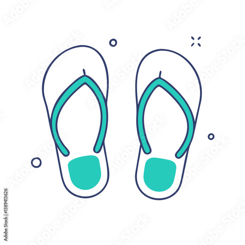 Colorful flip-flops on a white background, symbolizing summer vibes, beach lifestyle, vacation wear, casual footwear for warm weather, summertime relaxation and leisure activities.