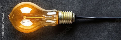 Wallpaper Mural Glowing Light Bulb On A Black Background Representing Rising Energy Costs And Inflation Torontodigital.ca