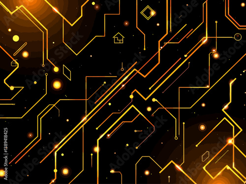 Black Gold Electric Background