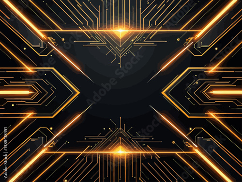Black Gold Electric Background