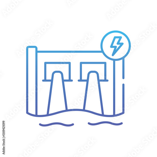 Hydroelectric  Vector icon