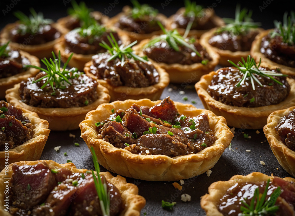 Mini Pecan Tarts on a Tray Mini Pecan Tarts on a Tray