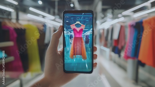 Wallpaper Mural Augmented Reality Shopping, Trying on Clothes Virtually with Smartphone Technology Torontodigital.ca